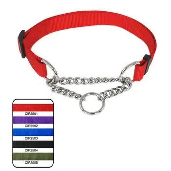 

100Pcs/Lot Pet Dog Cat Lively Plain Color Nylon Choke Collar 2.5cm 5 Colors