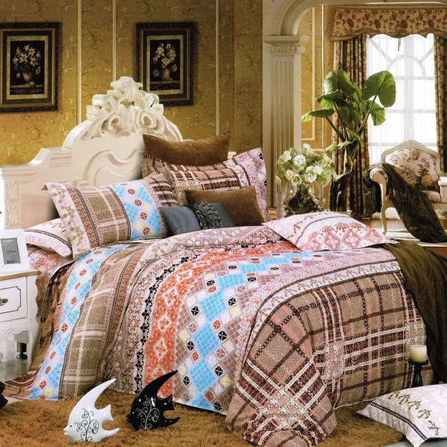 Us 361 3 Twill Romantic Bedspreads Purple Comforter Sets Brushed Cotton Super Soft Striped Bedding In From