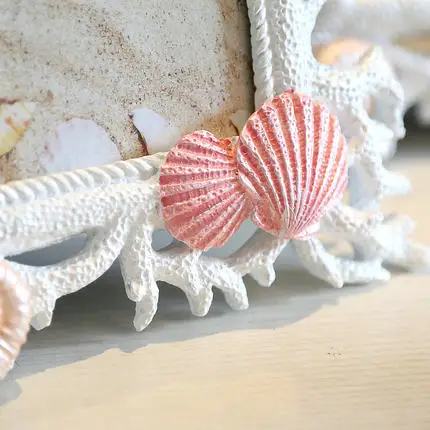 Коралловый фоторамка комплект 6 дюймов смолы творческий рамка свадебной фотографии украшения Ocean Romance Средиземноморский стиль дома ремесел подарок