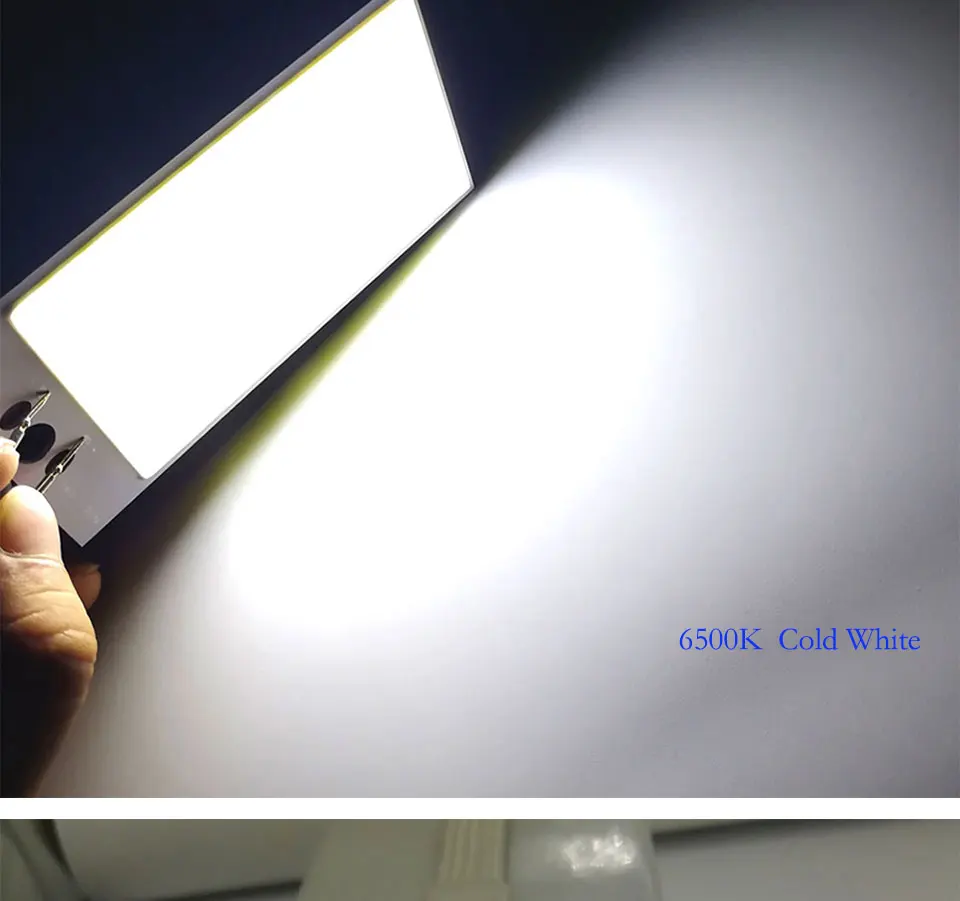 COOLEEON 12065mm 30W 12V COB LED Light Panel for Indoor Outdoor Work Lamp House Car Lighting DIY Dimmable LED Bulbs DC12V Chip (10)