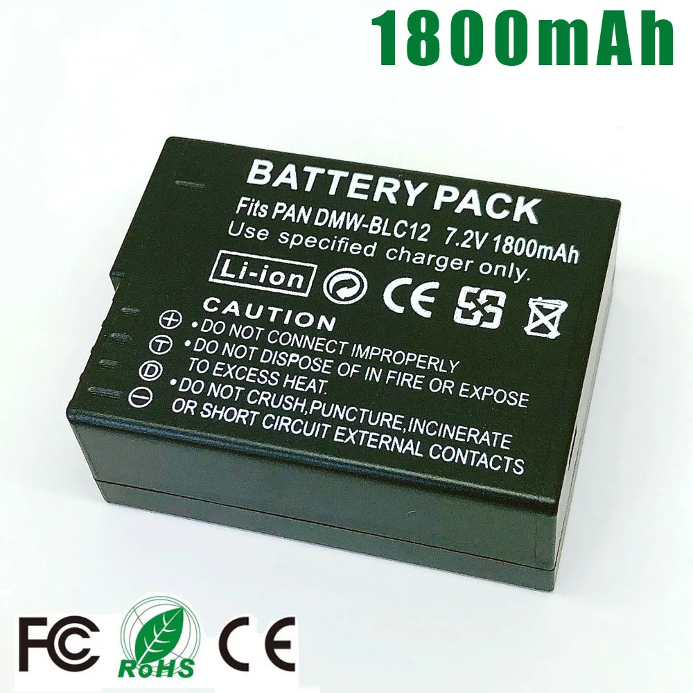 Li-ion batería para Panasonic Lumix Dmc-gh2h Dmw-blc12e Dmw-blc12 Lumix Dmc-fz200