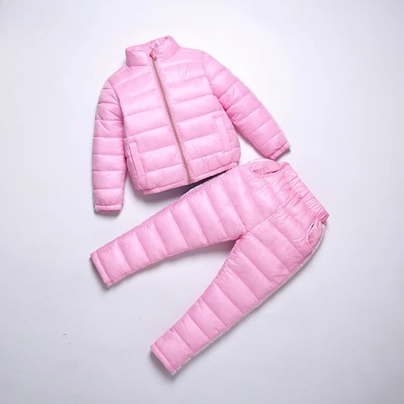 Коллекция года, детская одежда с рисунком, хлопковый комплект-Двойка для девочек, хлопковая детская одежда с хлопковой подкладкой штаны с хлопковой подкладкой - Цвет: pink