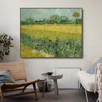 

Vincent Van Gogh Painting 《Iris Scenery in Alle》 Poster Print Canvas Painting Wall Picture for Living Room Bedroom Home Decor