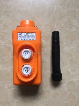 

1pcs COP-21 AC250V 15A RainProof Up-down Two Pushbutton Crane Hoist Switch Brand New