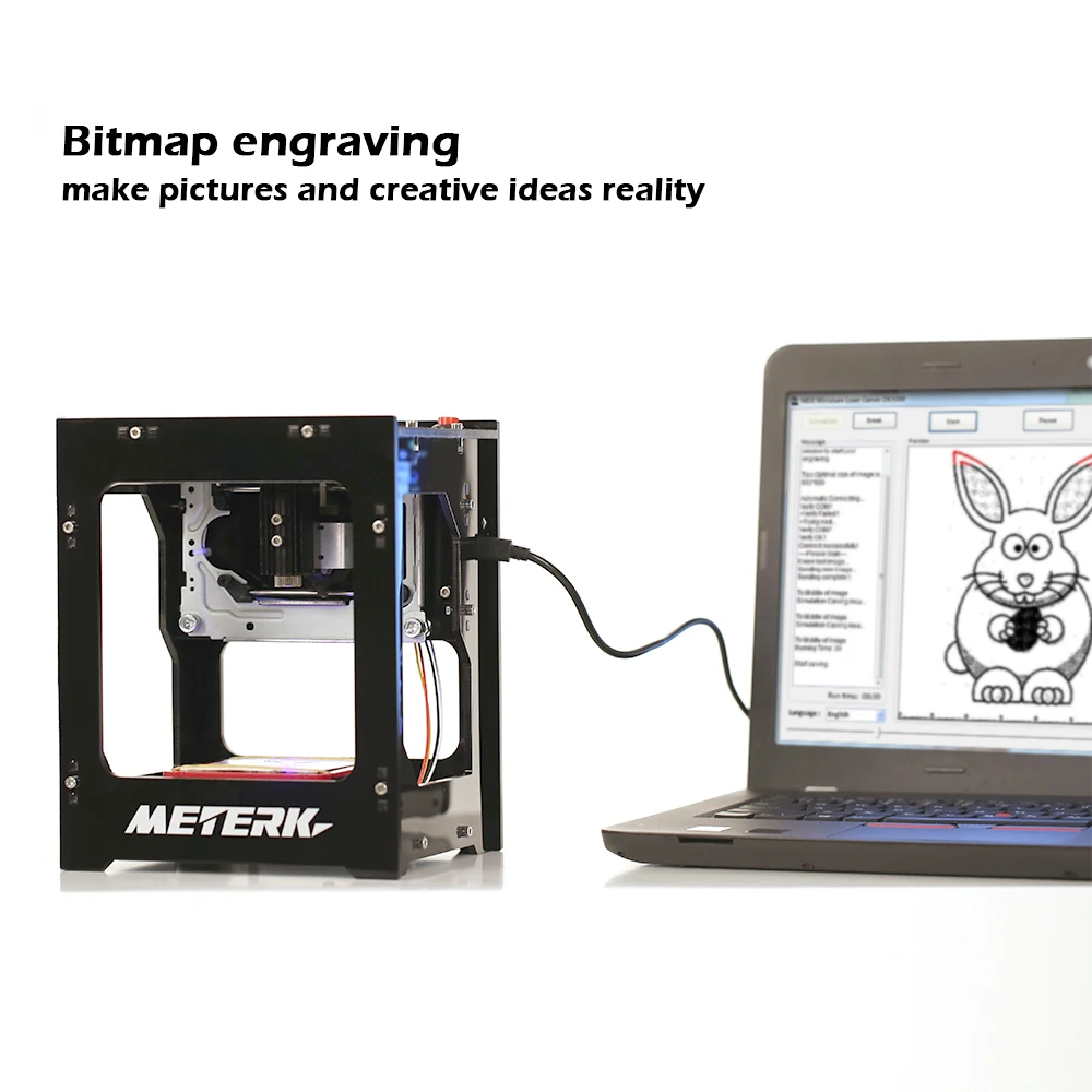 1 anno di garanzia 1500 mw Macchina per Incisione Laser Bluetooth Senza fili Mini USB Laser Engraver DIY Macchina del router di CNC per IOS//Android//PC