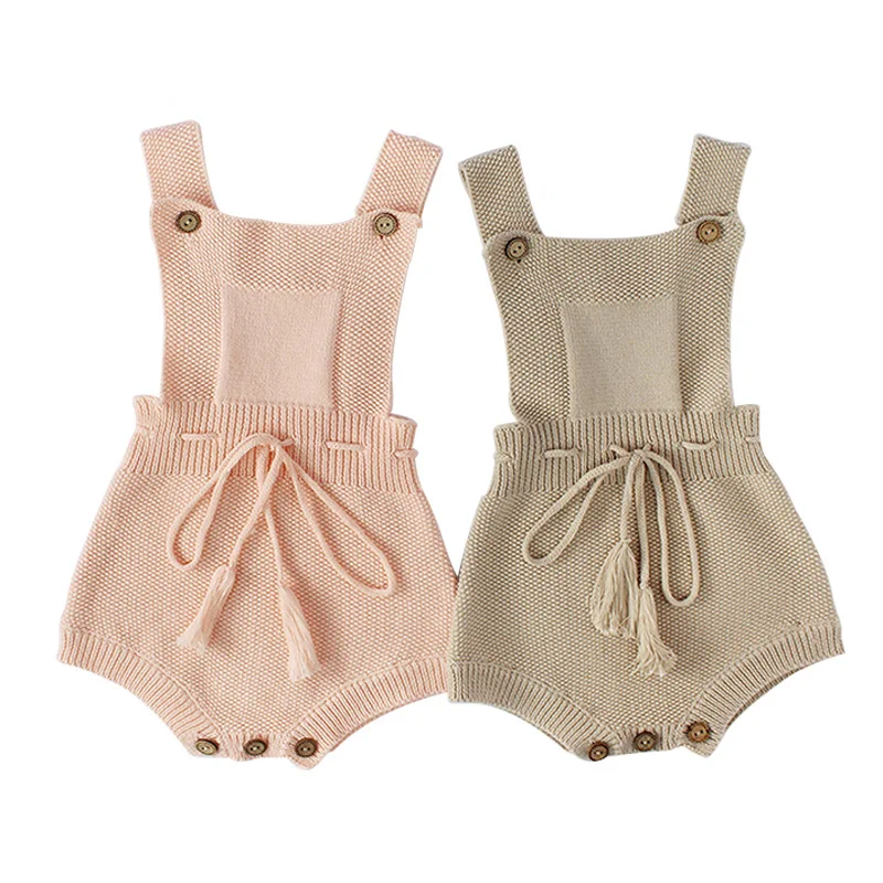 New Princess Baby Rompers With Tassels Knitted Toddler Jumpsuit