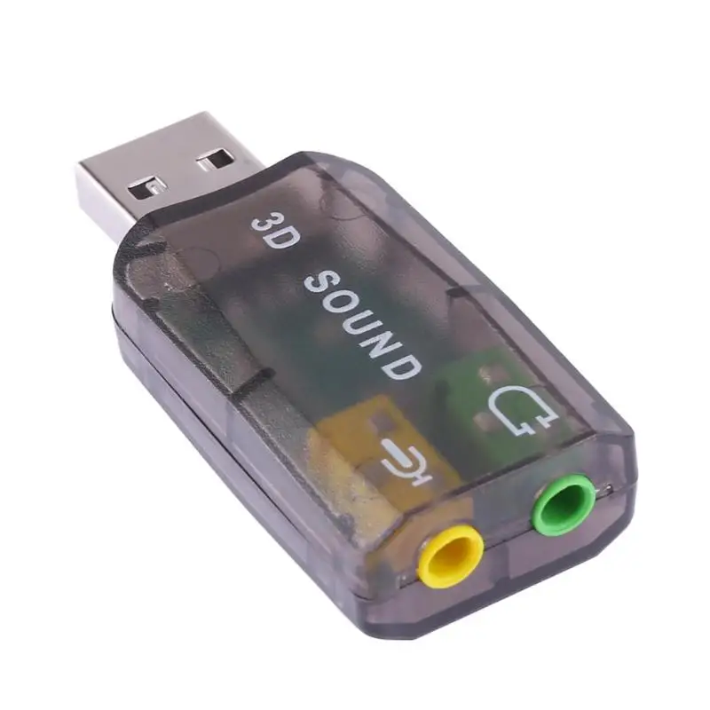 Внешний USB 2 0 Звуковая карта Виртуальный 5 1 канал Xear 3D аудио интерфейс адаптер для