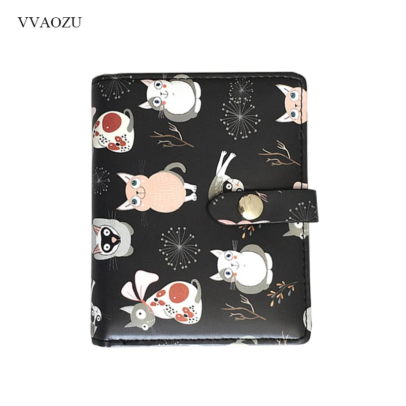

Cartoon Cute Cat Print Women Money Wallet Carteira Convenient Long Short Purse Girls Card Holder Clutch Bag portefeuille femme
