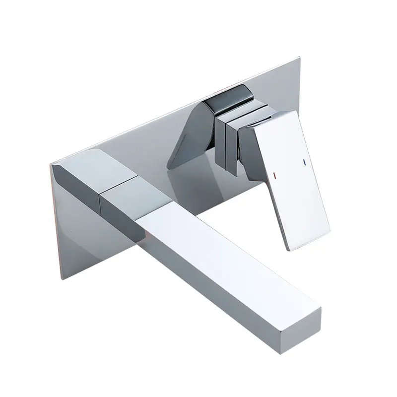 

Wall mounted basin faucet dark copper concealed basin cold and hot faucet hotel guesthouse embedded faucet