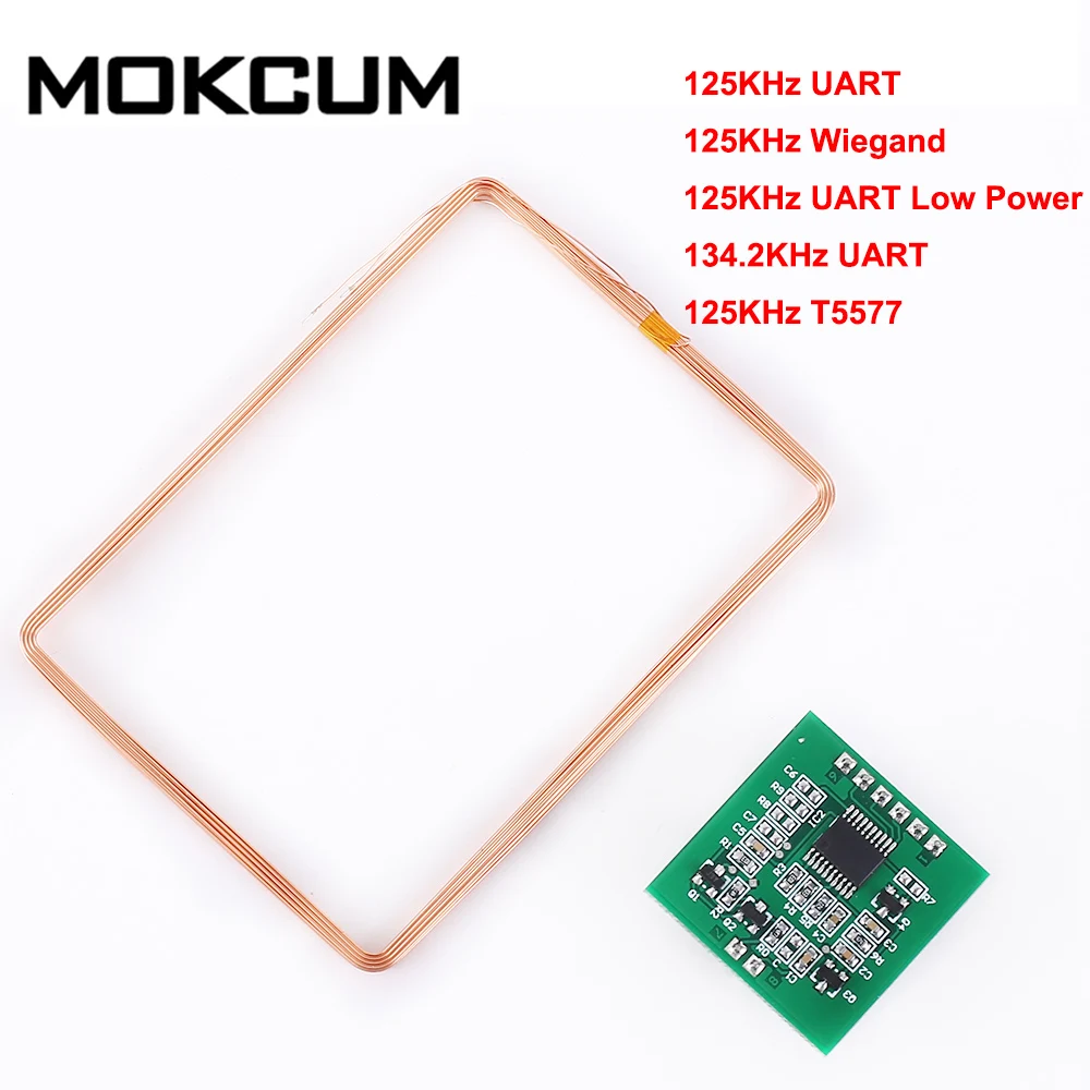 

RFID Wireless Module 125KHz T5577 Card Reader Writer UART Wiegand Contactless Controller with Antenna