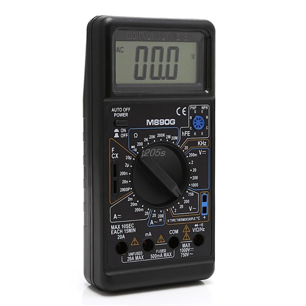 M890G Цифровой мультиметр DMM AC DC Вольт Ампер Ом измеритель температуры тестер er инструмент частотомер тестовые инструменты T12 Прямая поставка