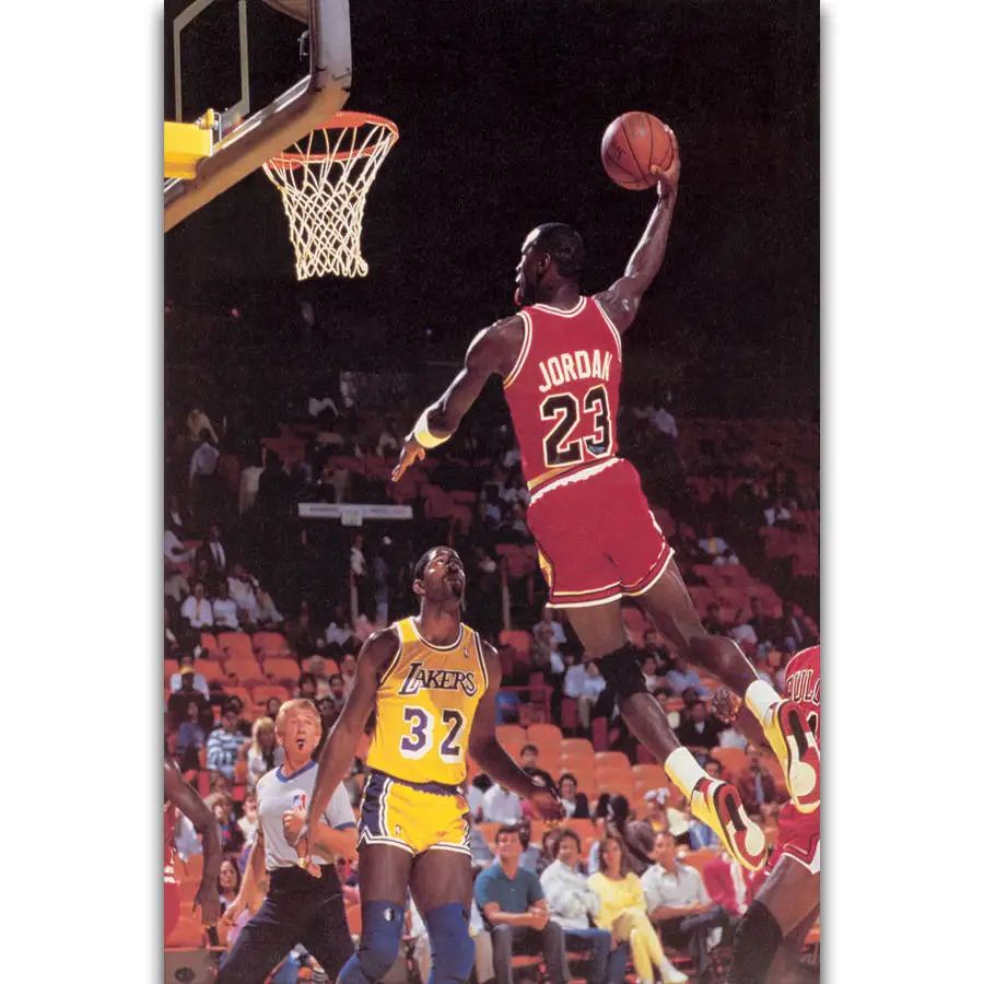 

S1126 Rare Michael Jordan Basketball Player MVP Wall Art Painting Print On Silk Canvas Poster Home Decoration