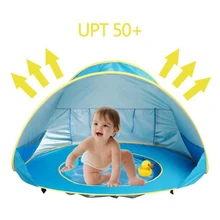Portable Swimming Pool Beach Sunshade Tent Kids Baby Camping UV Protection Blanket Mat Waterprool Windproof Sleeping Mattress