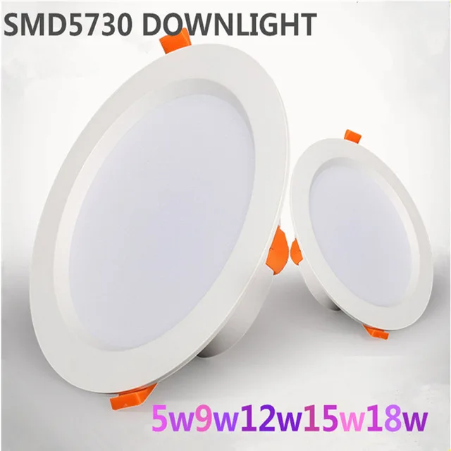 Заводская Продажа 5W9W12W15W18W Led SMD 5730 светильники 60 угол луча теплый белый 2700K