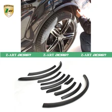 Z-ART Q7 Wheel Arch Eyebrow Stripe Car Wheel Modling Trims fit for Audi 2006-2014 PU material black polished painting
