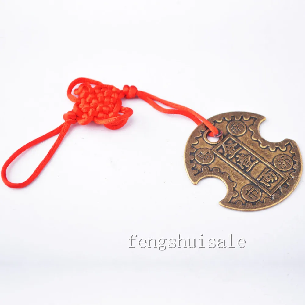 Китайская антикварная Лаки Фэн Шуй медная монета для автомобиля подвесной Декор счастливый Кулон символ удача притягивает богатство монеты