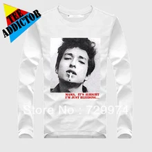 Мужская футболка с длинным рукавом с рисунком Боба Дилана