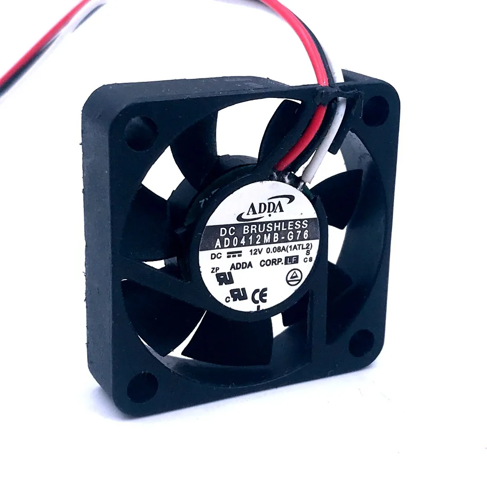 2 шт. AD0412MB-G76 4010 4 см 40 мм 40x10 Мини маленький DC12V 0.08A Вентилятор охлаждения |