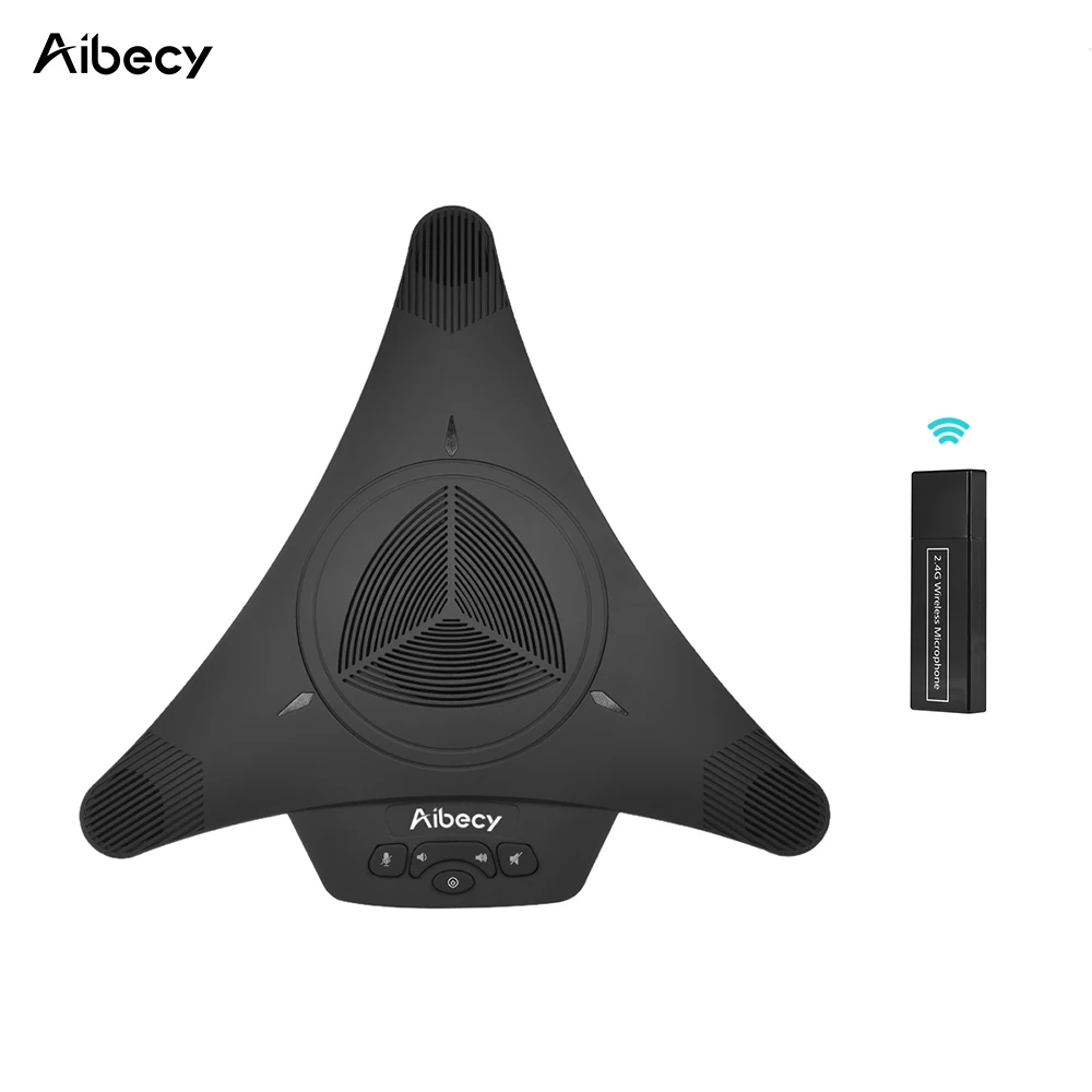 Aibecy 2 4G беспроводной USB видео конференц микрофон Громкая связь микрофоны