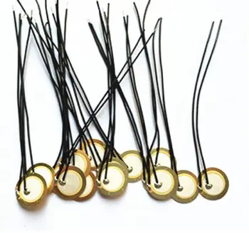 

100PCS 12mm Piezo Elements Sounder Sensor Trigger Drum Disc + wire copper