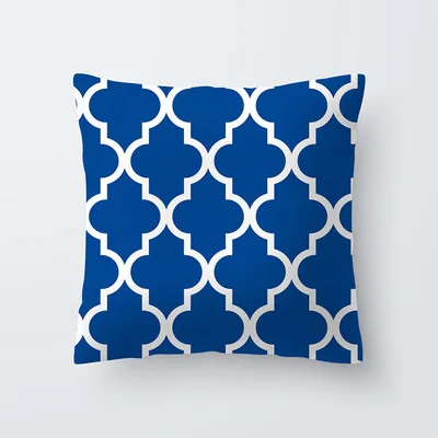 Наволочки для подушек ZENGIA Blue в морском стиле 45x45 см, геометрические диванные декоративные подушки, декоративные наволочки для подушек в морском стиле - Цвет: HY08-35