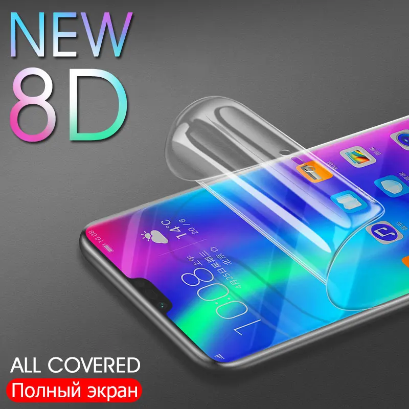 

8D Full Cover Soft Hydrogel Film For Huawei P10 P20 Lite Pro P10 Plus Screen Protector For Honor 8 9 10 Lite V10 Film Not Glas