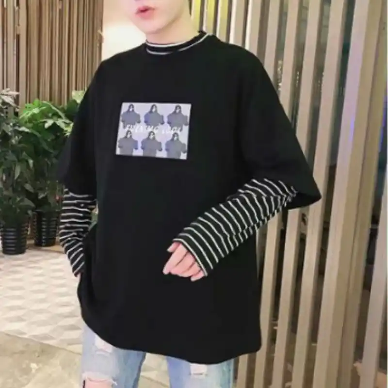 korean oversized long sleeve top