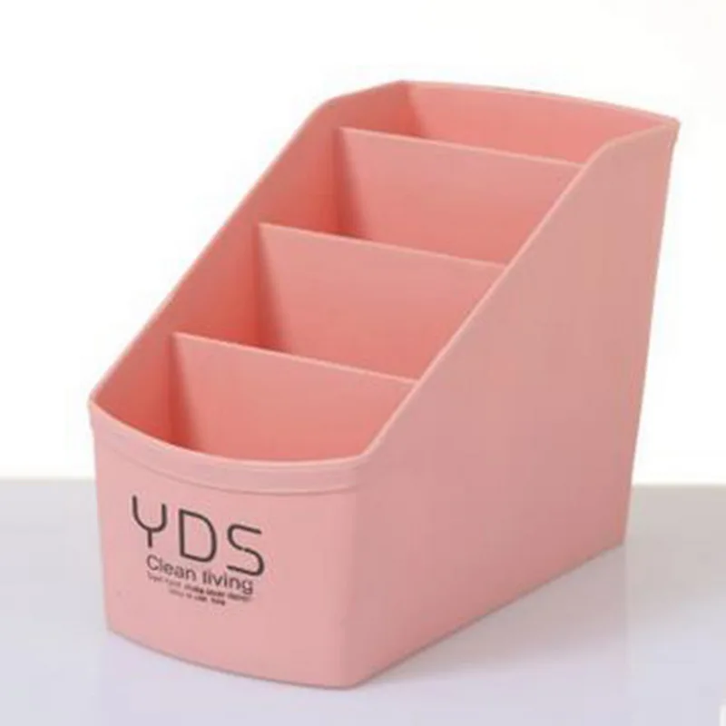 DOZZLOR 1 шт. 5 сеток пластиковая коробка для хранения макияжа настольные носки бюстгальтер нижнее белье Органайзер шкаф коробка для хранения Органайзер гардероб - Цвет: 17x8x12.5cm pink