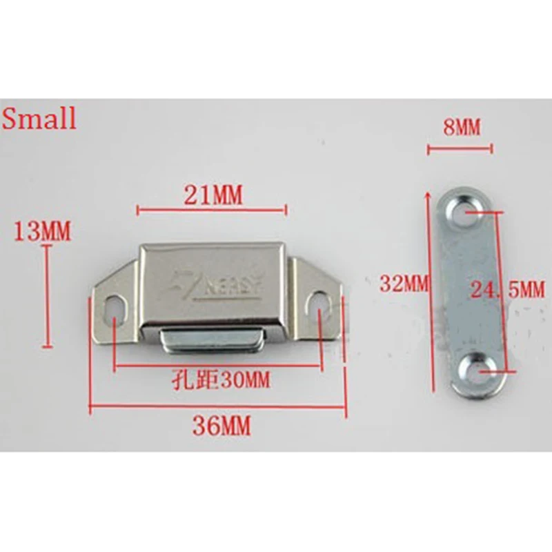 30 шт./лот мебель для дверей кабинета и шкафа Нержавеющая сталь Магнитная защелка магнит