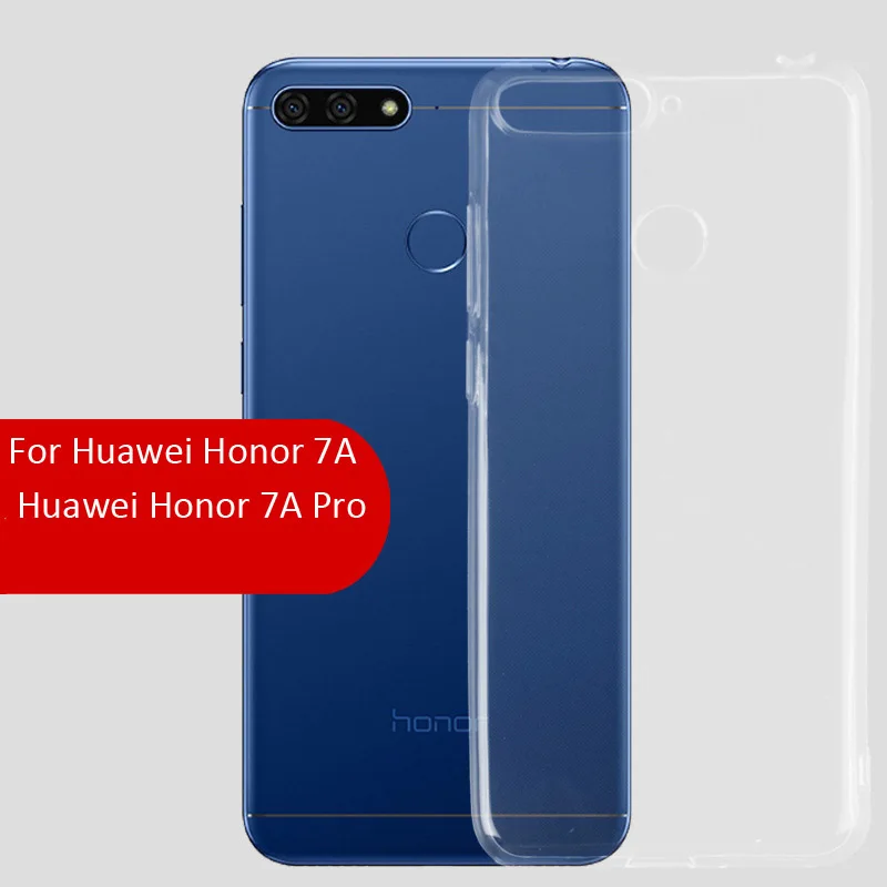 Huawei Honor 7A Case Pro Full Cover Silicone Protective Transparent Phone Back 7 A |