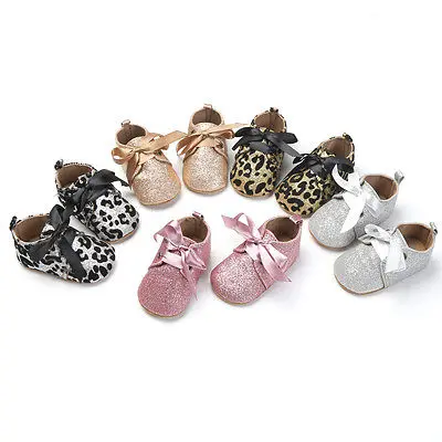 Pudcoco/Мягкая Блестящая обувь для малышей 0-18 месяцев; обувь для маленьких мальчиков и девочек на шнуровке; 5 цветов