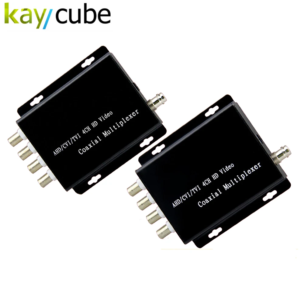 

Kaycube 4 Channel AHD/CVI/TVI Camera Video Multiplexer Over One Coaxial Cable Connect 4 CCTV 1080P 720P HD Analog Cameras Repeat