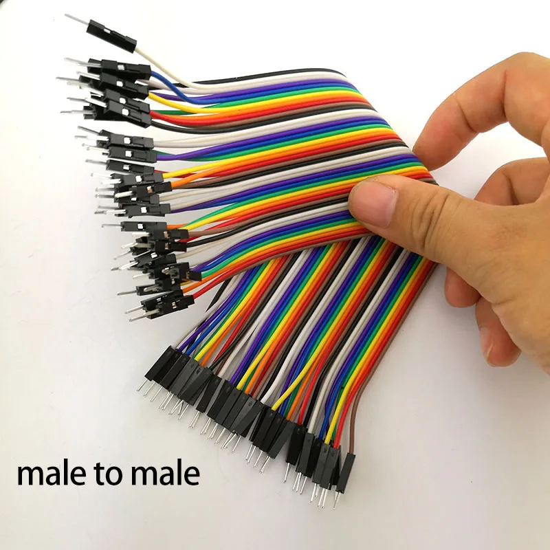 10CM/20CM/30CM Jumper Wire Male to Male, Female to Female Pin, Male to Female 40PIN Jumper Breadboard Cable for arduino DIY KIT - Цвет: male to male