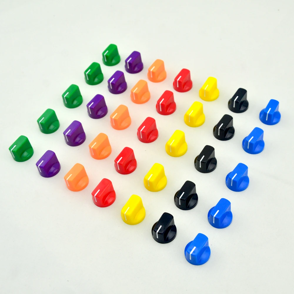 

15pcs/Lot Guitar Pedal Effect Potentiometer Knobs Davies 1510 Style Pointer Knob Set Screw 9 color