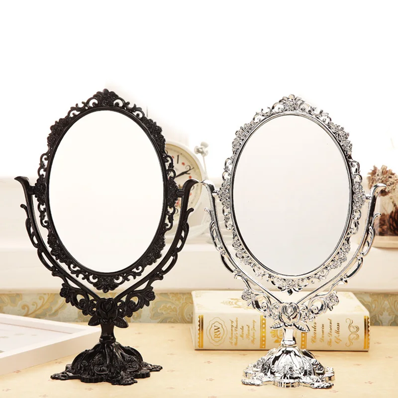 2047 Новый Винтаж Макияж зеркало настольное вращающийся зеркало с бабочкой Роза лозы Декор Tool fm88