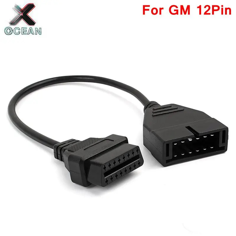 Автоматический диагностический разъем OBDII OBD 2 разъем адаптера для G-M 12 Pin ForGM 12 p до 16 Pin кабель транспортных средств Авто адаптер сканера