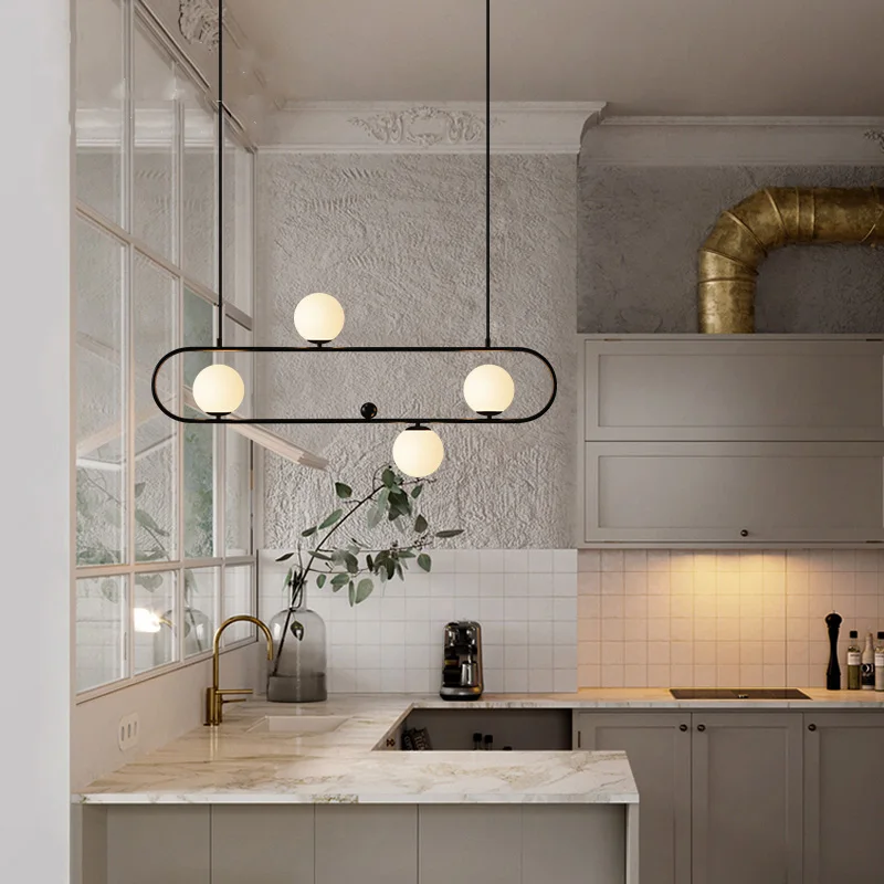 

Modern nordic glass ball pendant lights creative LED hanging lamp for bar dining room restaurant Kitchen living room lamp E27