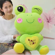 Большой прекрасный плюшевый мультфильм игрушка в виде лягушек Мягкая Милая игрушечная лягушка с сердцем около 60 см