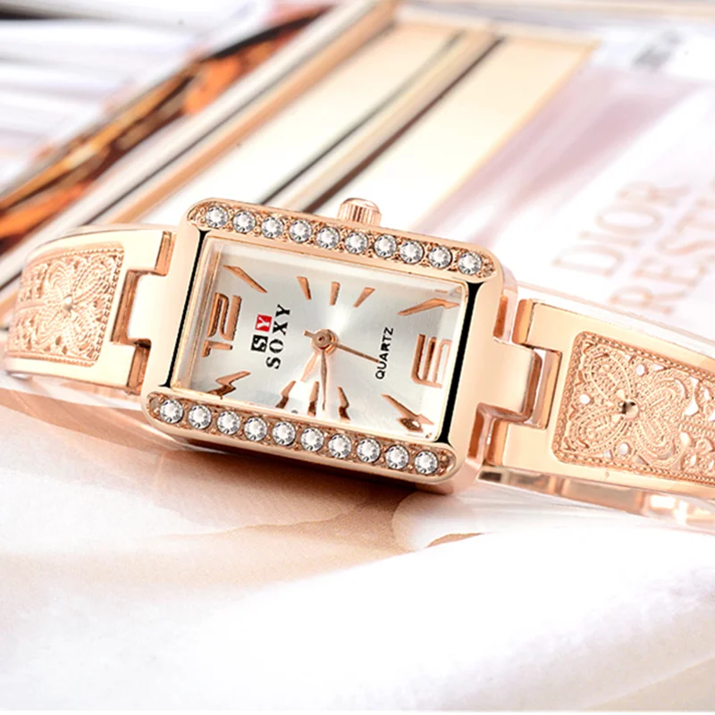 Лидирующий бренд, роскошные часы-браслет, женские часы из розового золота, женские часы с бриллиантами, женские часы, часы, reloj mujer relogio feminino