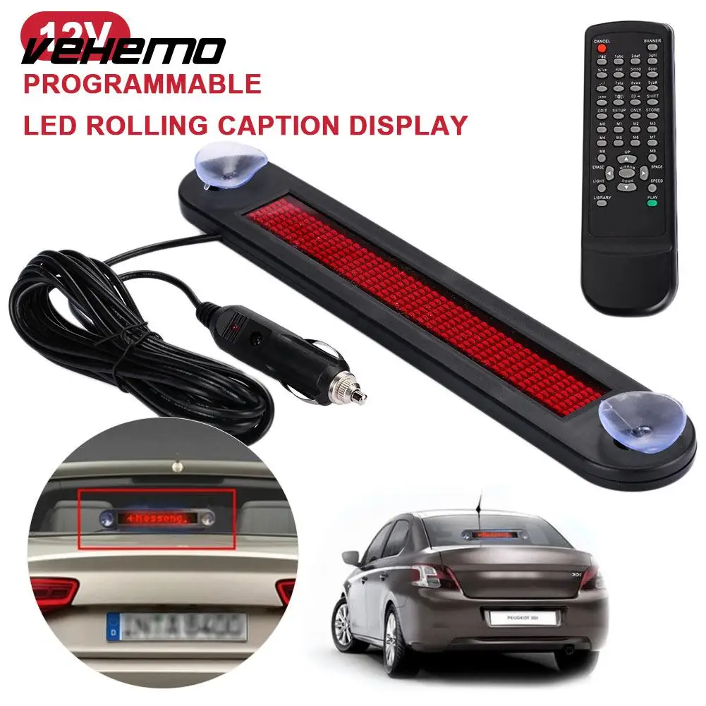 

Vehemo Moving Programmable Highperformance Premium LED Display Hint Car Scrolling Board Automotive Subtitle Display Durable