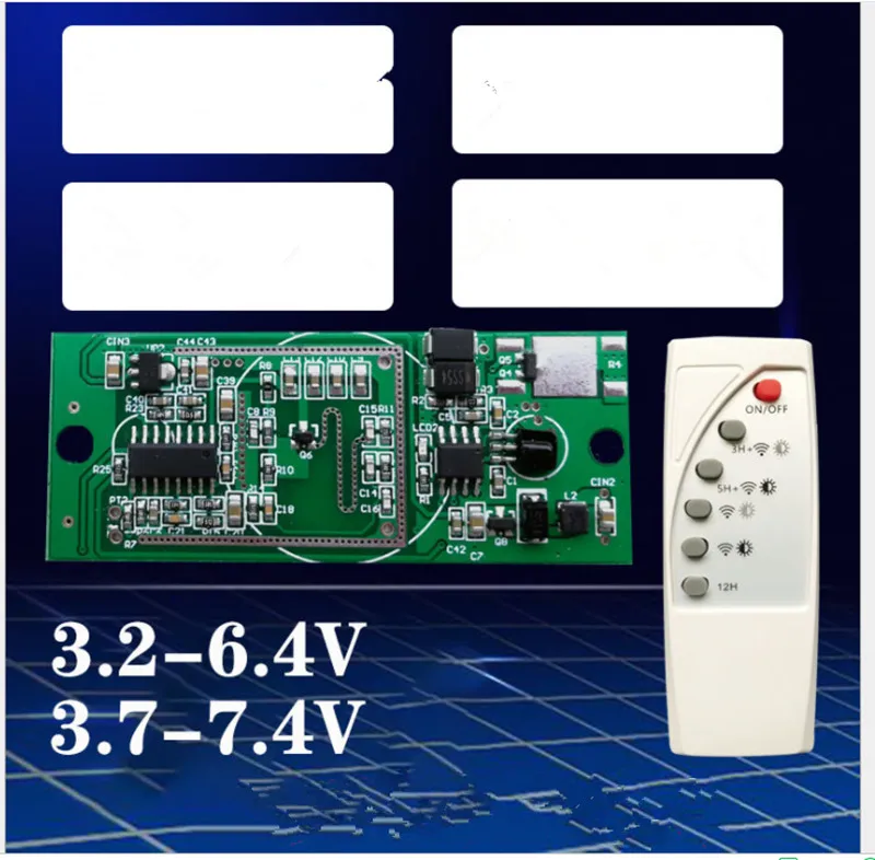 

Solar lamp controller 3.7V 7.4V Solar Garden Lamp Controller Microwave Radar Induction Solar Controller Human Induction