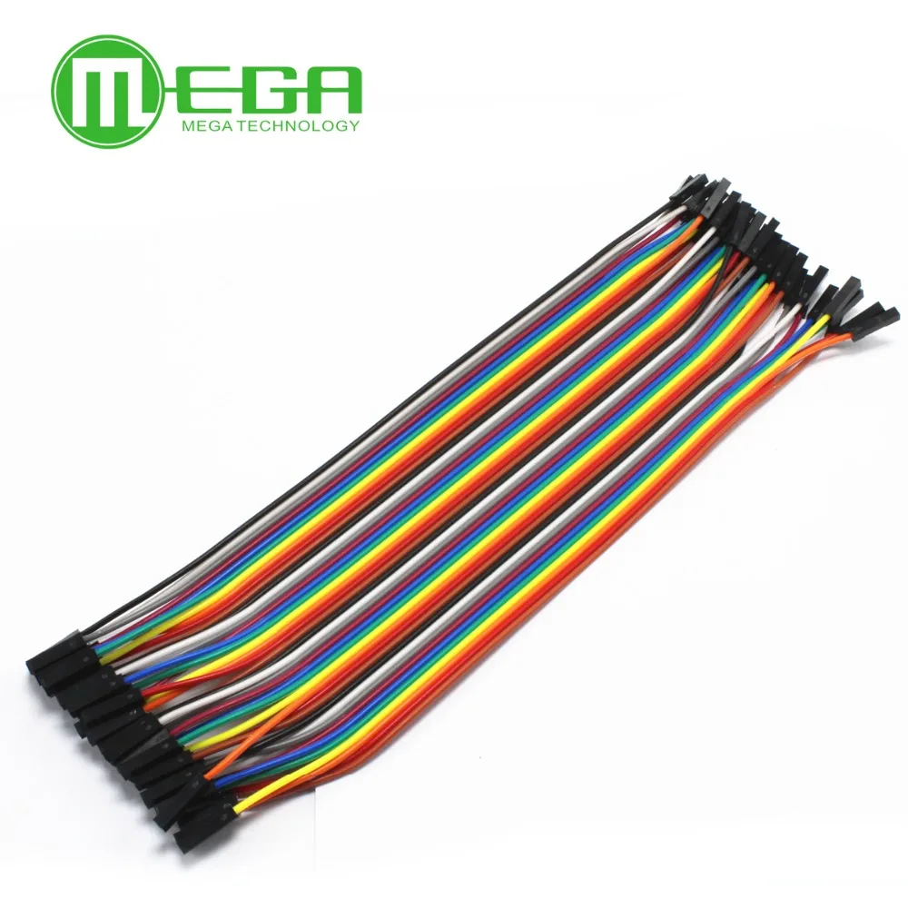 

40pcs=1 Row=1 Lot dupont cable jumper wire dupont line female to female dupont line 20cm 1P-1P