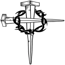 16*16 CENTIMETRI di Gesù Cristo Croce Corona Di Spine DIO Decorazione Del Corpo Classico Della Decalcomania Del Vinile Adesivo Auto C4-0945