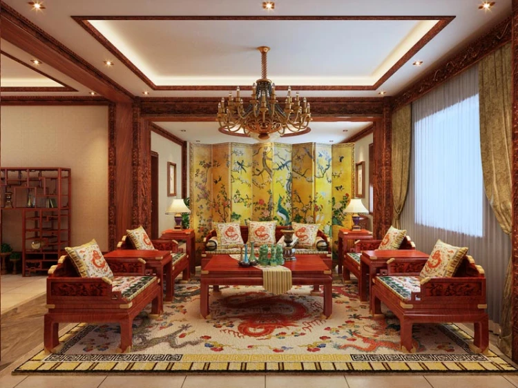 Home Furniture Rosewood Small Coffee Tables Lounge Room Solid Wood Tea Desks Carven Notebook laptop Table Annatto New Classical