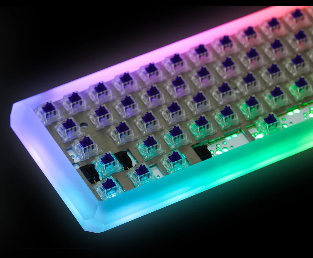 KBDfans 5 deg Прозрачный матовый акриловый CNC 60% чехол