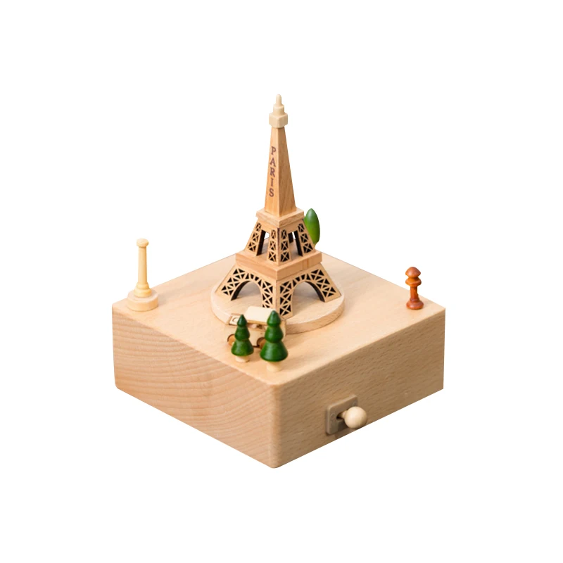 

1pc Wooden Music Box Creative Gift Gifts For Kids Musical Carousel Ferris Wheel Boxes Boxs Decorations For Home