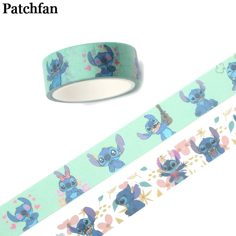 Patchfan Stitch meme Косплей малыш мультфильм альбом книга DIY Скрапбукинг клей васи маскирующая лента принт шаблон стикер A2020