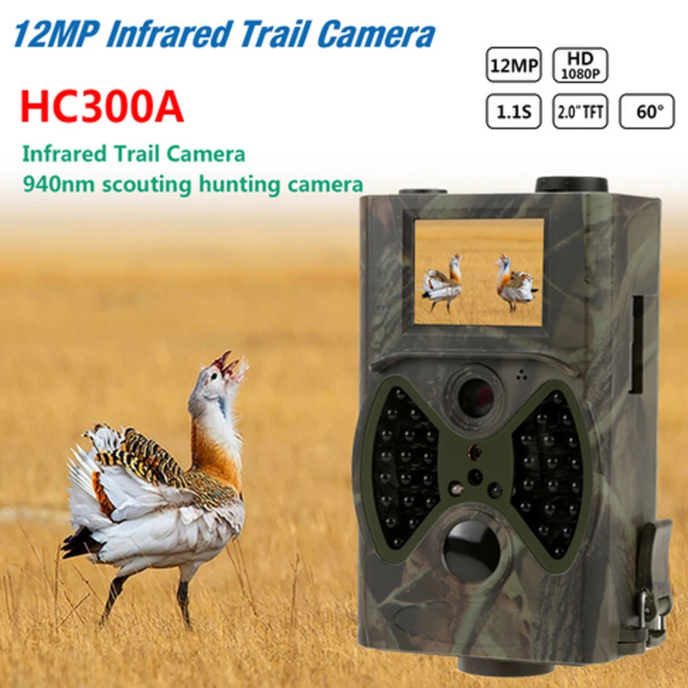 

Full 1080P Video Recorder Wireless waterproof camera Hunting Scouting camera 12MP Infrared Trail Camera Security protect HC300A