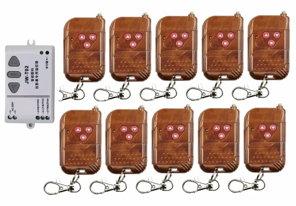 AC 220V Motor RF Wireless Remote Control Switch 220V UP DOWN 10 Remote controller Motor Forwards