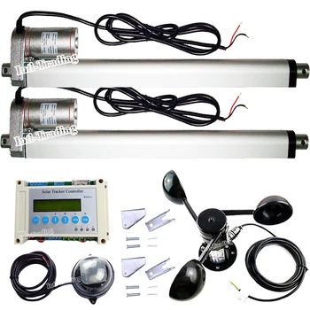 

Solar Track Tracker 14" Linear Actuator Motor &LCD Controller &Wind Speed Sensor Dual Axis Solar Energy Automatic Control System